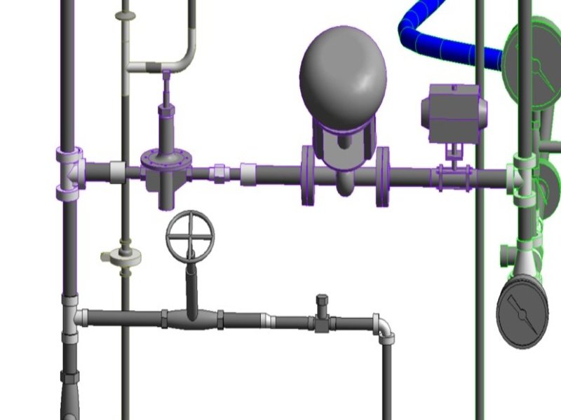 Pressure Regulator Line Before Modeling - Missing Y-strainer and drain valve